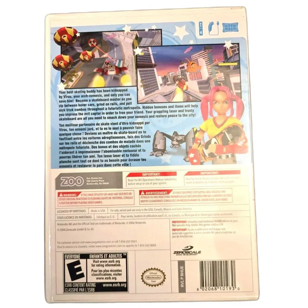 Skate City Heroes Nintendo Wii (CIB w/ Manual)